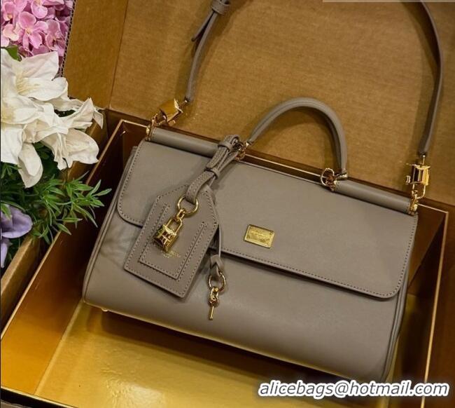Market Sells Dolce & Gabbana DG Elongated My Sicily handbag in Leather 0121 Dark Grey 2026