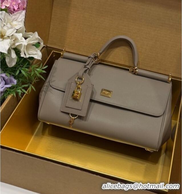 Market Sells Dolce & Gabbana DG Elongated My Sicily handbag in Leather 0121 Dark Grey 2026