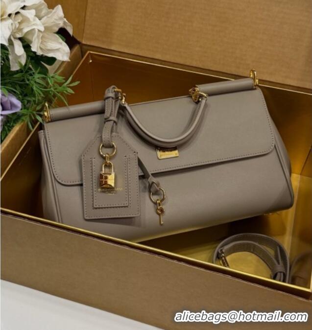 Market Sells Dolce & Gabbana DG Elongated My Sicily handbag in Leather 0121 Dark Grey 2026