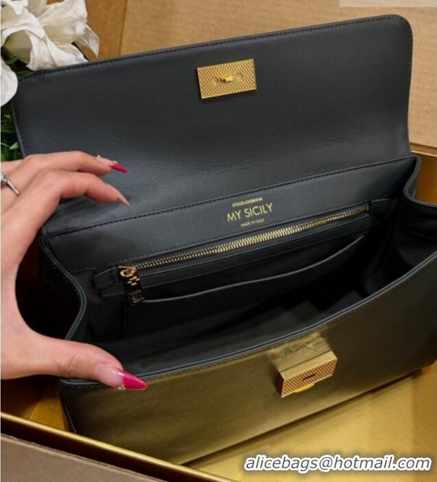 Buy Fashionable Dolce & Gabbana DG Elongated My Sicily handbag in Leather 0121 Dark Green 2026