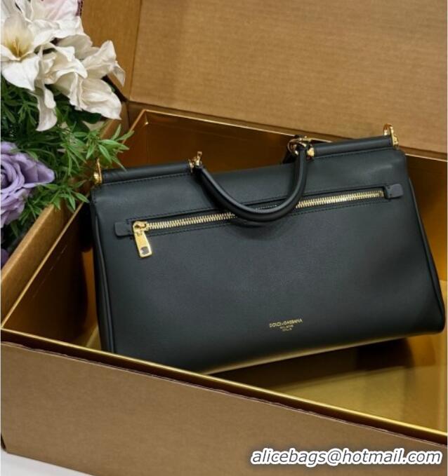 Buy Fashionable Dolce & Gabbana DG Elongated My Sicily handbag in Leather 0121 Dark Green 2026