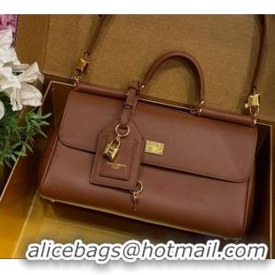 Well Crafted Dolce & Gabbana DG Elongated My Sicily handbag in Leather 0121 Brown 2026