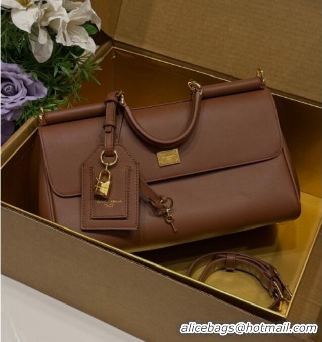 Well Crafted Dolce & Gabbana DG Elongated My Sicily handbag in Leather 0121 Brown 2026
