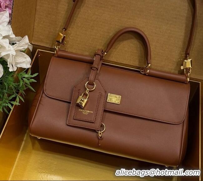 Well Crafted Dolce & Gabbana DG Elongated My Sicily handbag in Leather 0121 Brown 2026