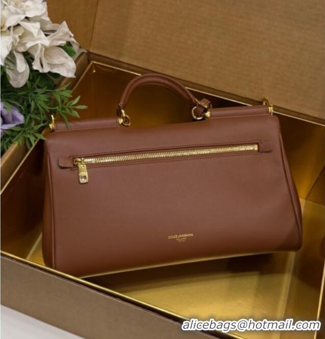 Well Crafted Dolce & Gabbana DG Elongated My Sicily handbag in Leather 0121 Brown 2026