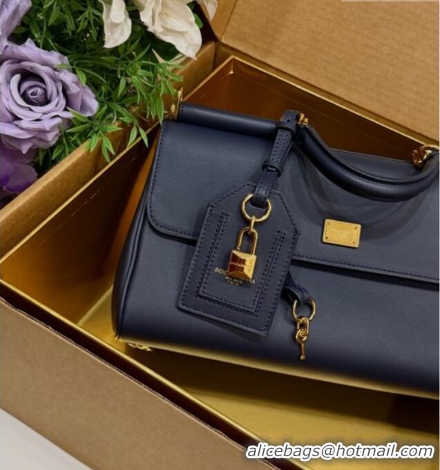 Top Design Dolce & Gabbana DG Elongated My Sicily handbag in Leather 0121 Dark Blue 2026