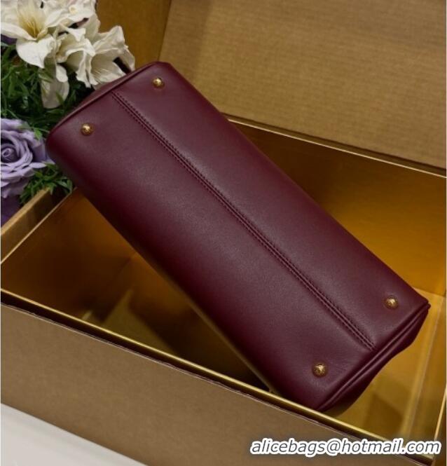 Luxury Cheap Dolce & Gabbana DG Elongated My Sicily handbag in Leather 0121 Burgundy 2026