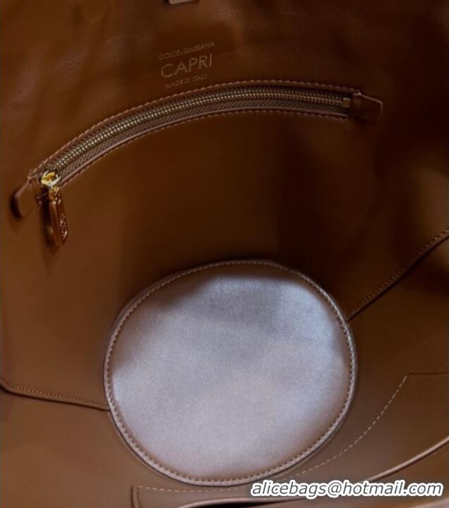 Best Price Dolce & Gabbana DG Capri Coffa Bag in calfskin leather 8616 Brown 2026