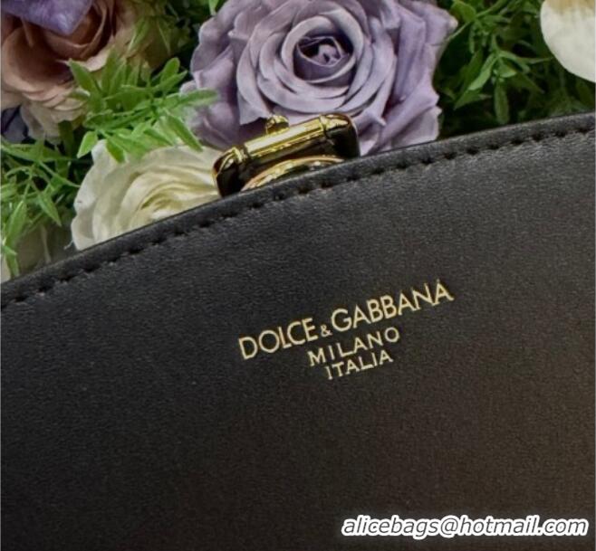 Luxury Cheap Dolce & Gabbana DG Capri Coffa Bag in calfskin leather 8616 Black 2026