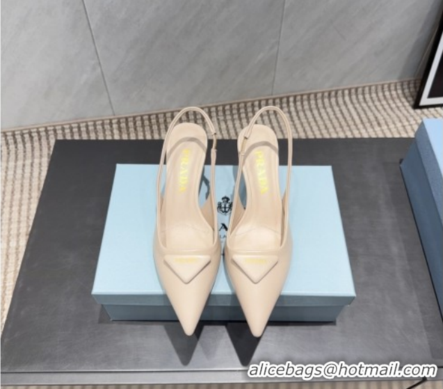 Good Quality Prada Leather Slingbacks Pump 5.5cm Nude 1I901M 1205044 2026