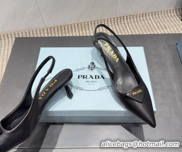 Best Grade Prada Leather Slingbacks Pump 5.5cm Black 1I901M 1205047 2026