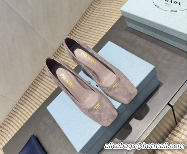 Big Discount Prada Suede high heel pumps 8.5cm Grey 1I838N 1205064 2026