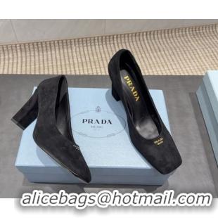 Cheap Price Prada Suede high heel pumps 8.5cm Black 1I838N 1205067 2026