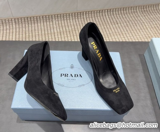Cheap Price Prada Suede high heel pumps 8.5cm Black 1I838N 1205067 2026