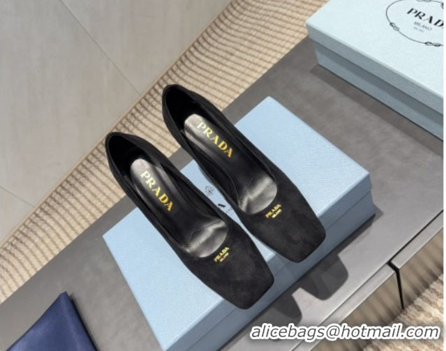 Cheap Price Prada Suede high heel pumps 8.5cm Black 1I838N 1205067 2026