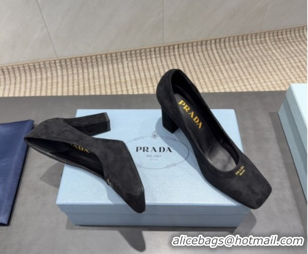 Cheap Price Prada Suede high heel pumps 8.5cm Black 1I838N 1205067 2026