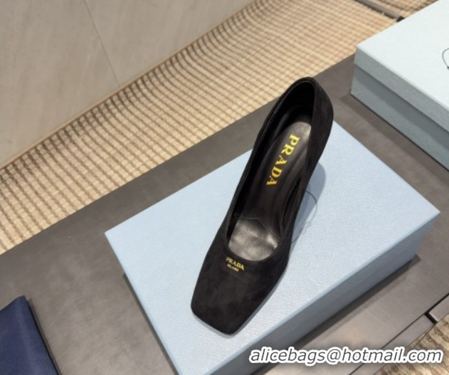 Cheap Price Prada Suede high heel pumps 8.5cm Black 1I838N 1205067 2026