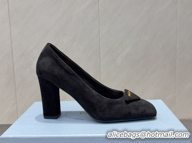 Good Looking Prada Suede heel pumps 8.5cm Black 2025 PR120504 1205075 2026