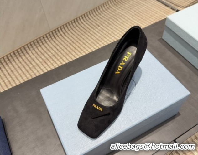 Good Looking Prada Suede heel pumps 8.5cm Black 2025 PR120504 1205075 2026