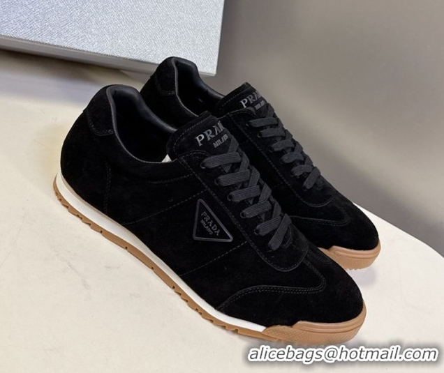 Low Cost Prada Suede Sneakers Black PR120605 1206027 2026