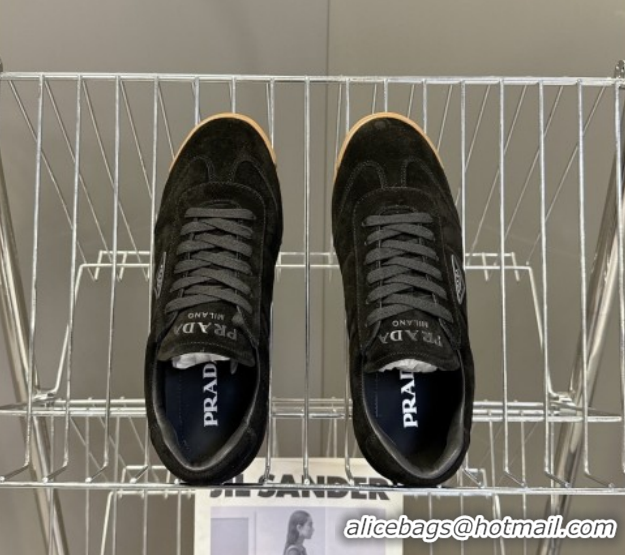 Low Cost Prada Suede Sneakers Black PR120605 1206027 2026