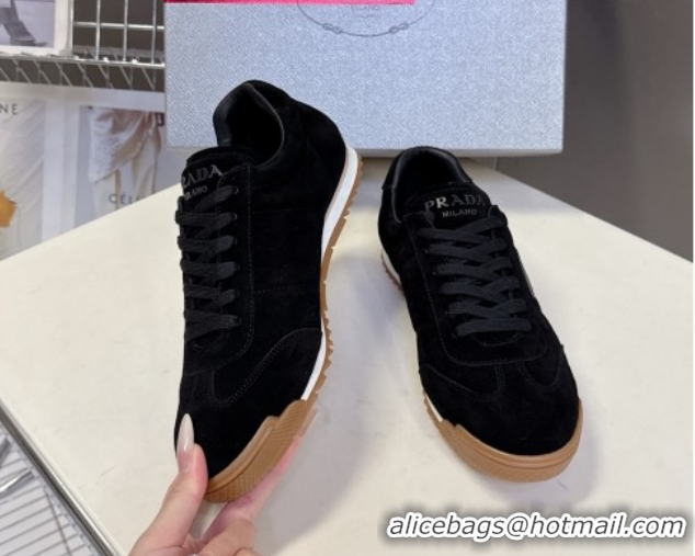 Low Cost Prada Suede Sneakers Black PR120605 1206027 2026