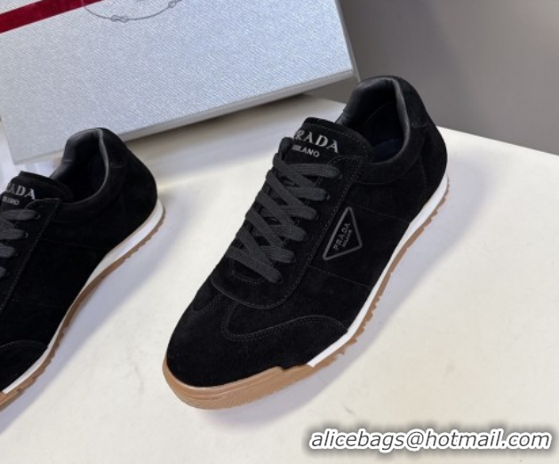 Low Cost Prada Suede Sneakers Black PR120605 1206027 2026