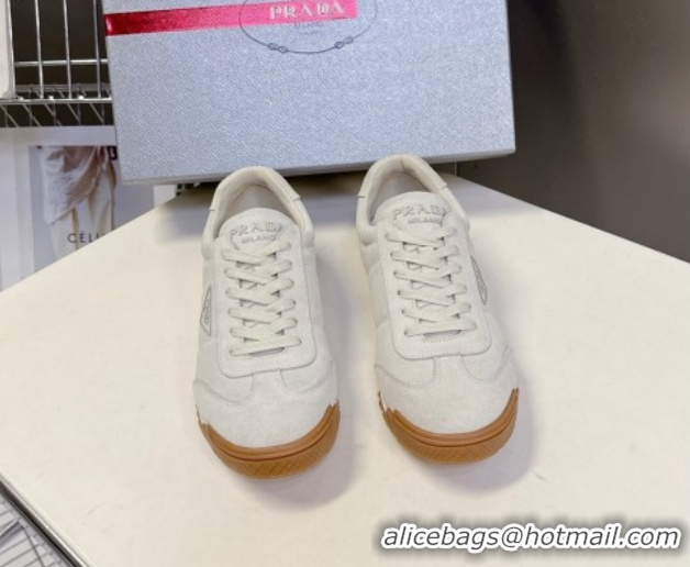 Best Price Prada Suede Sneakers Light Grey PR120605 1206029 2026