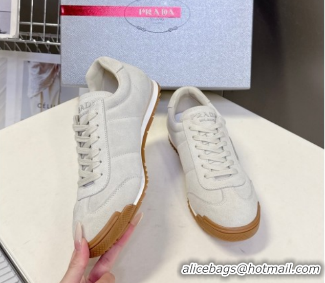 Best Price Prada Suede Sneakers Light Grey PR120605 1206029 2026