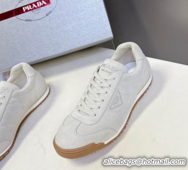 Best Price Prada Suede Sneakers Light Grey PR120605 1206029 2026