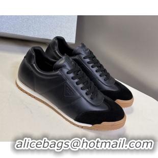 Best Grade Prada Leather Sneakers Black PR120605 1206030 2026
