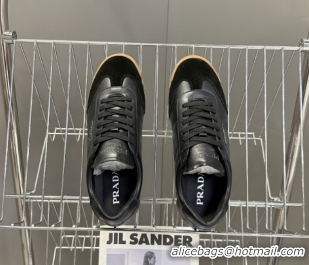 Best Grade Prada Leather Sneakers Black PR120605 1206030 2026