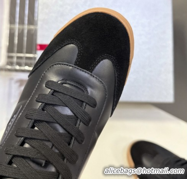 Best Grade Prada Leather Sneakers Black PR120605 1206030 2026