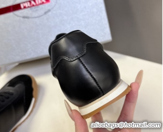 Best Grade Prada Leather Sneakers Black PR120605 1206030 2026