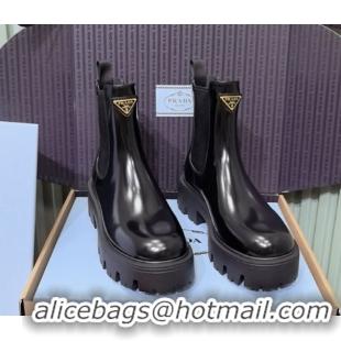 Pretty Style Prada Brushed leather booties Black 1T186O 1206043 2026