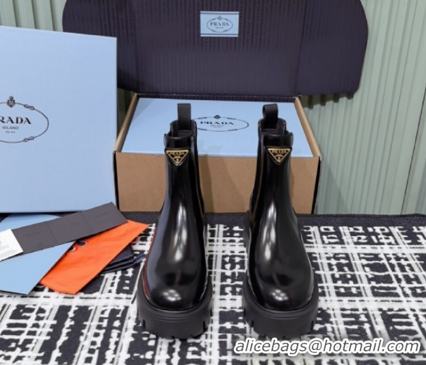 Pretty Style Prada Brushed leather booties Black 1T186O 1206043 2026