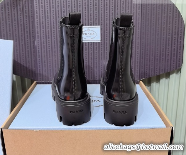 Pretty Style Prada Brushed leather booties Black 1T186O 1206043 2026