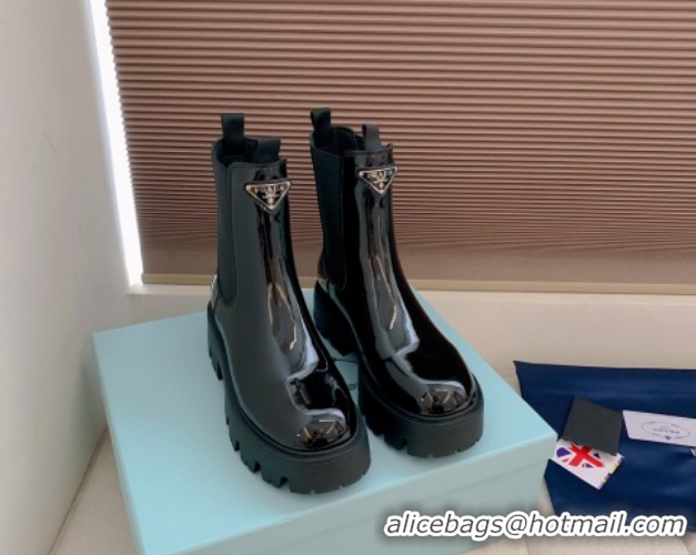 Sophisticated Prada Patent leather booties Black 1T186O 1206045 2026