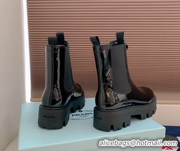 Sophisticated Prada Patent leather booties Black 1T186O 1206045 2026