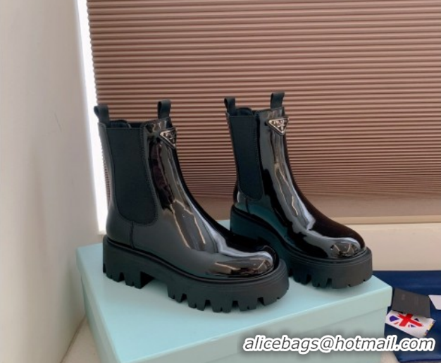 Sophisticated Prada Patent leather booties Black 1T186O 1206045 2026