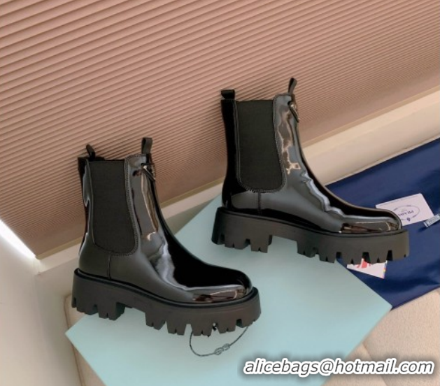 Sophisticated Prada Patent leather booties Black 1T186O 1206045 2026