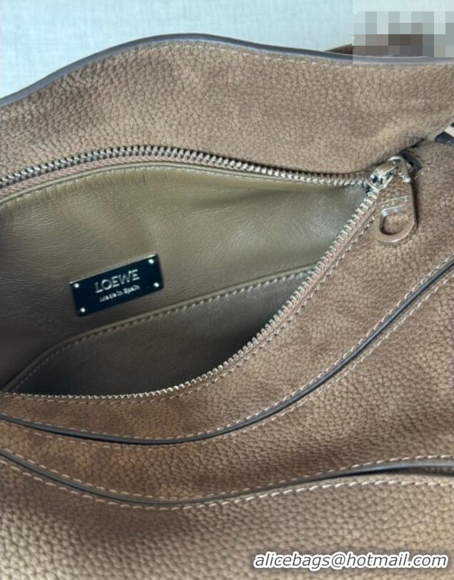 Inexpensive Loewe Small Featherlight Puzzle bag in grained nubuck Tundra L3008 2026