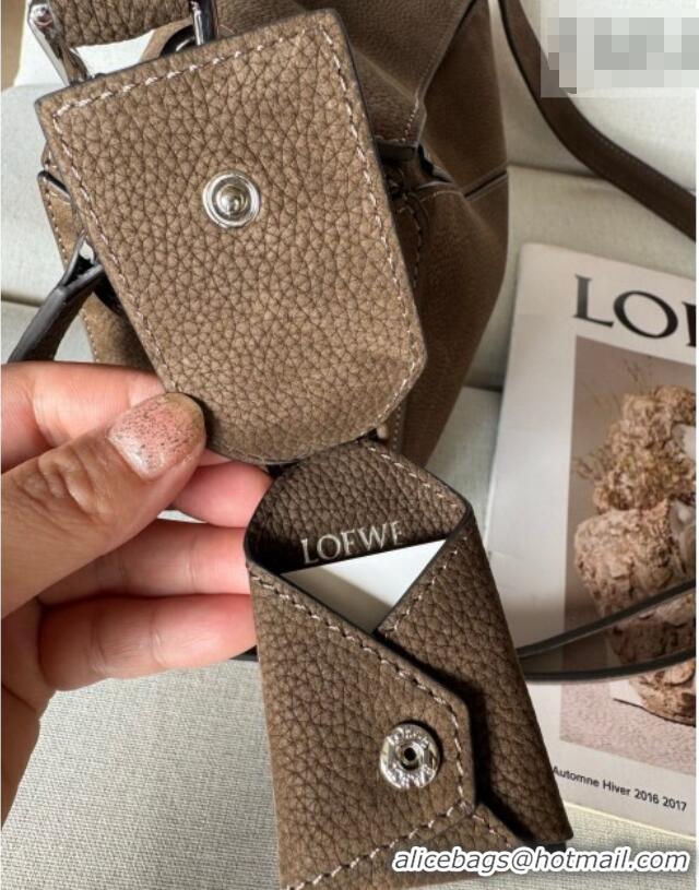 Inexpensive Loewe Small Featherlight Puzzle bag in grained nubuck Tundra L3008 2026