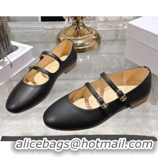 Discount Celine Les Ballerines Flat in Calfskin Leather with Double Straps Black 1209047 2026