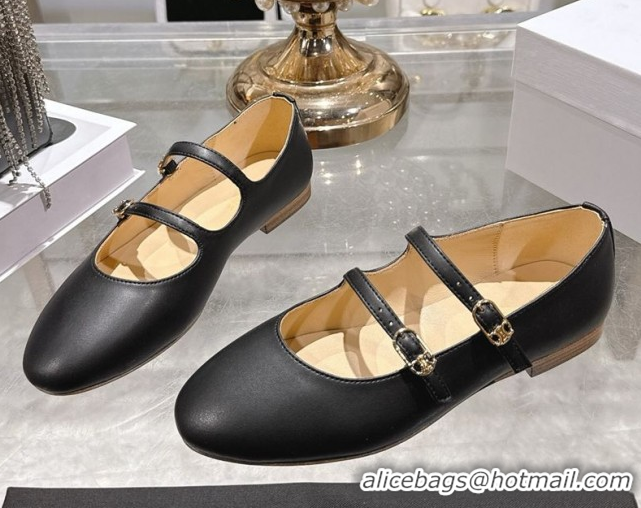 Discount Celine Les Ballerines Flat in Calfskin Leather with Double Straps Black 1209047 2026
