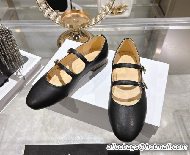 Discount Celine Les Ballerines Flat in Calfskin Leather with Double Straps Black 1209047 2026