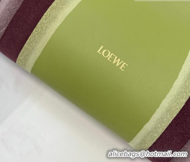 Discount Loewe Medium Flamenco clutch bag Landscape in nappa calfskin leather 262585 Chocolate/Light Moss Green 2026