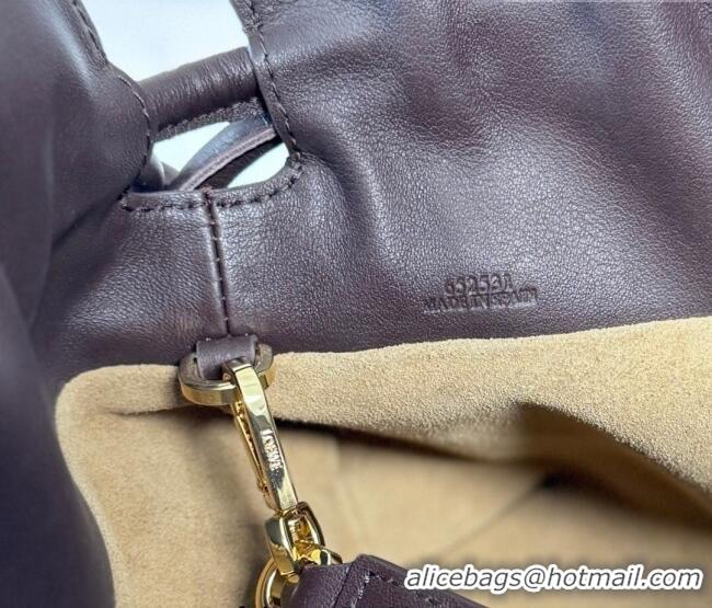 Discount Loewe Medium Flamenco clutch bag Landscape in nappa calfskin leather 262585 Chocolate/Light Moss Green 2026