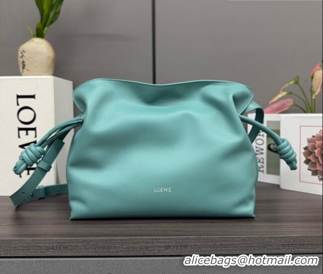 Buy Discount Loewe Flamenco Medium Clutch in Nappa Calfskin Leather 262386 Water Blue 2026