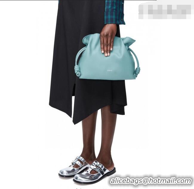 Buy Discount Loewe Flamenco Medium Clutch in Nappa Calfskin Leather 262386 Water Blue 2026